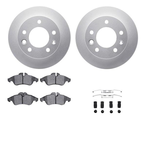 Dynamic Friction Co 4512-40098, Geospec Rotors with 5000 Advanced Brake Pads includes Hardware, Silver 4512-40098